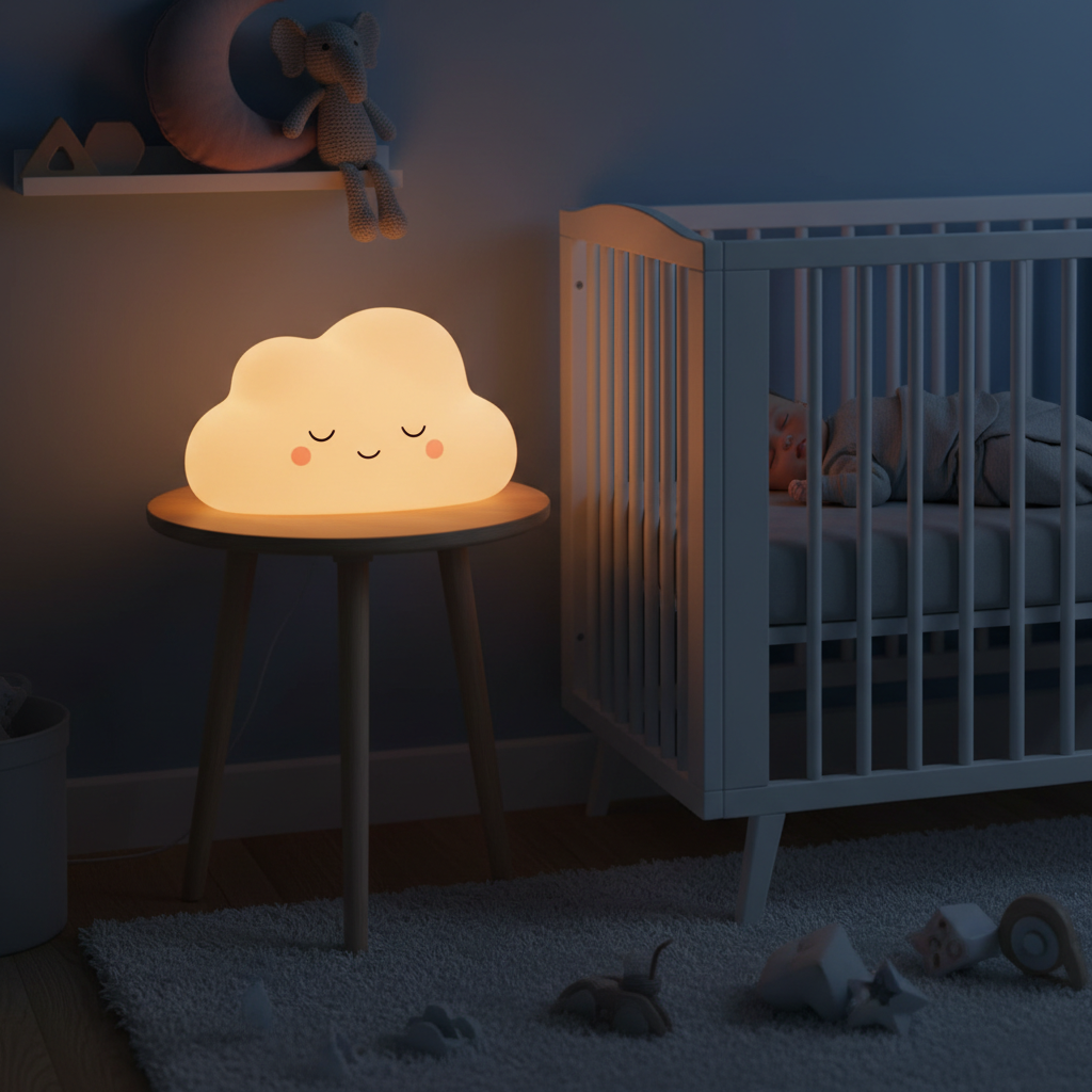 Veilleuse dans chambre bébé